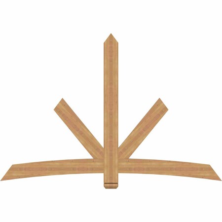 Ekena Millwork Alberta Smooth Timber Gable Bracket, Western Red Cedar, 84"W x 56"H x 1 1/2"D x 5 1/2"F, 16/12 Pitch GBW084X56X0206ALB00SWR